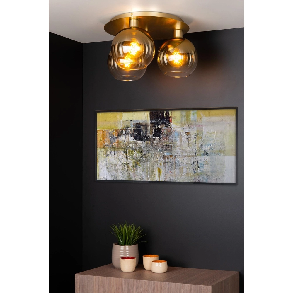 Plafondlamp Marius 3-lichts goud Lucide 5411212740991