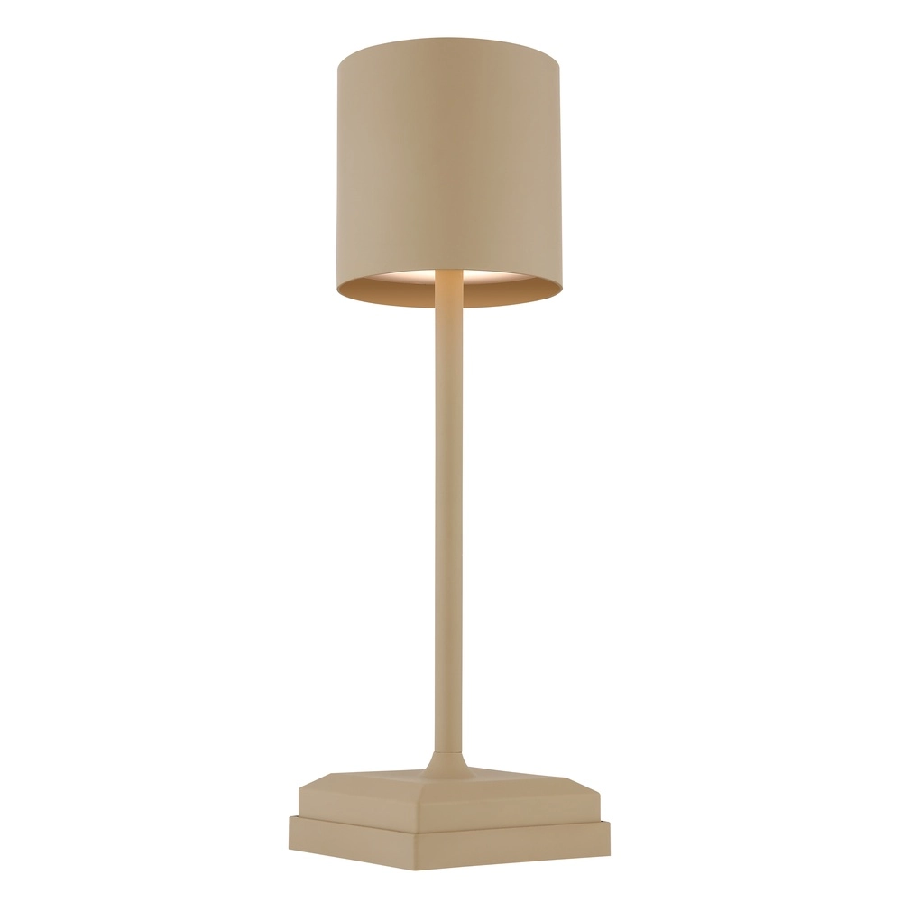 Moderne tafellamp Dixon zand bruin oplaadbaar Globo 9007371531394