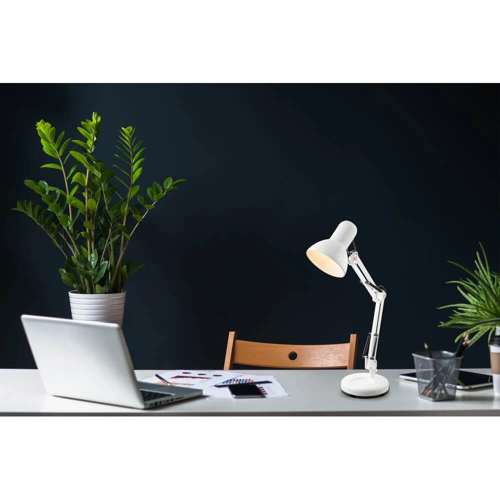 Nostalgische bureaulamp Famous wit Globo 9007371162130