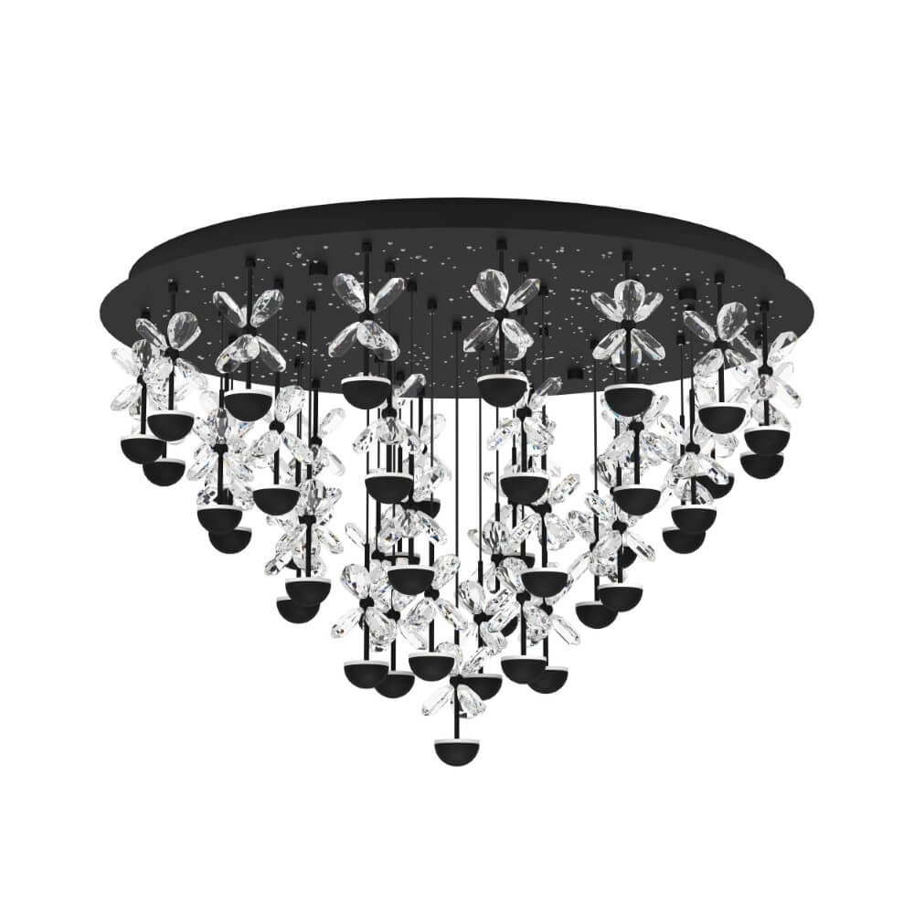 Zwarte plafondlamp Pianopoli 2 Ø 78cm Stars of Light 9008606270200