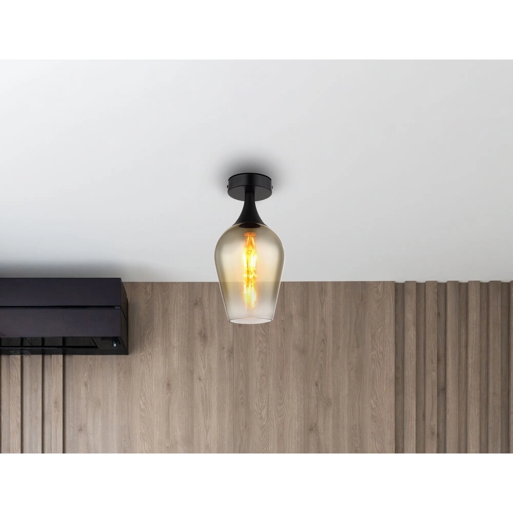 Plafondlamp Lavus groen glas Ø 15cm Globo 9007371468201