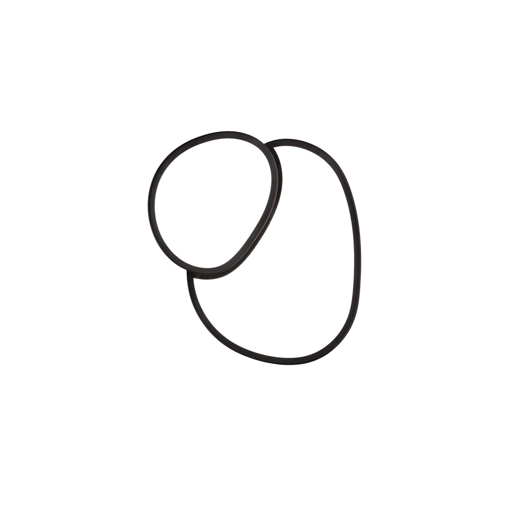 Organische plafonniere Rise 43,5cm zwart Trio 4017807600582