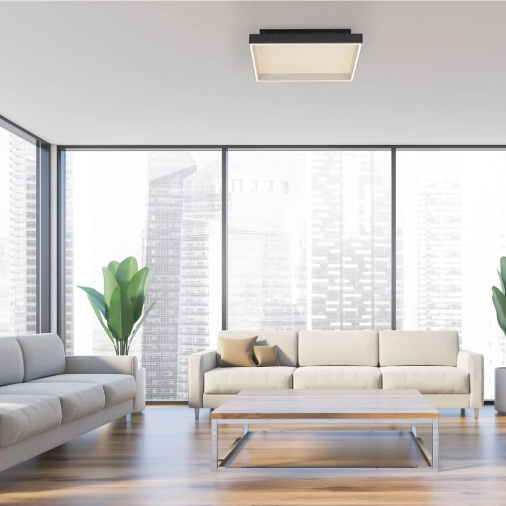 Zwarte plafondlamp Q-Magong vierkant Paul Neuhaus 4012248384602