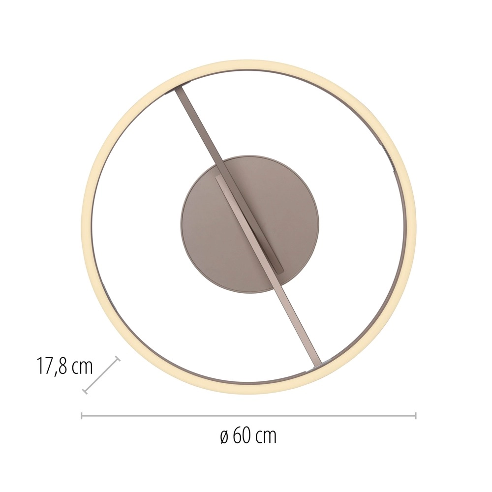 Led plafondlamp Pure Loop Ø 60cm - bronce Paul Neuhaus 4012248398340