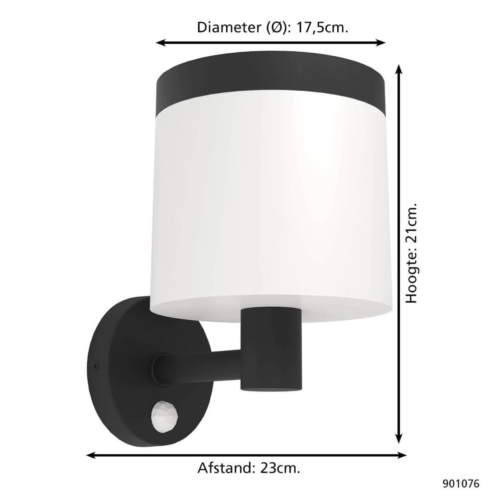 Solar wandlamp Pantete rond Ø 17,5cm Eglo 9008606298037