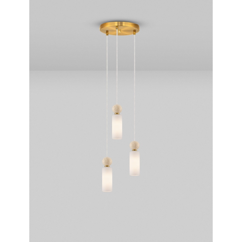 Hanglamp Filomena 3-lichts goud Lyora 5212017483492