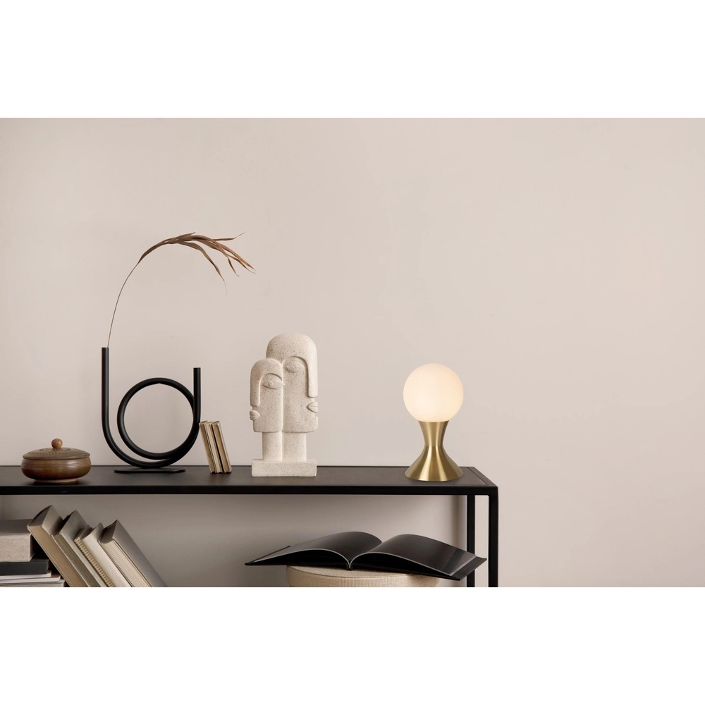 Gouden tafellamp Moya met opaal Lucide 5411212251046