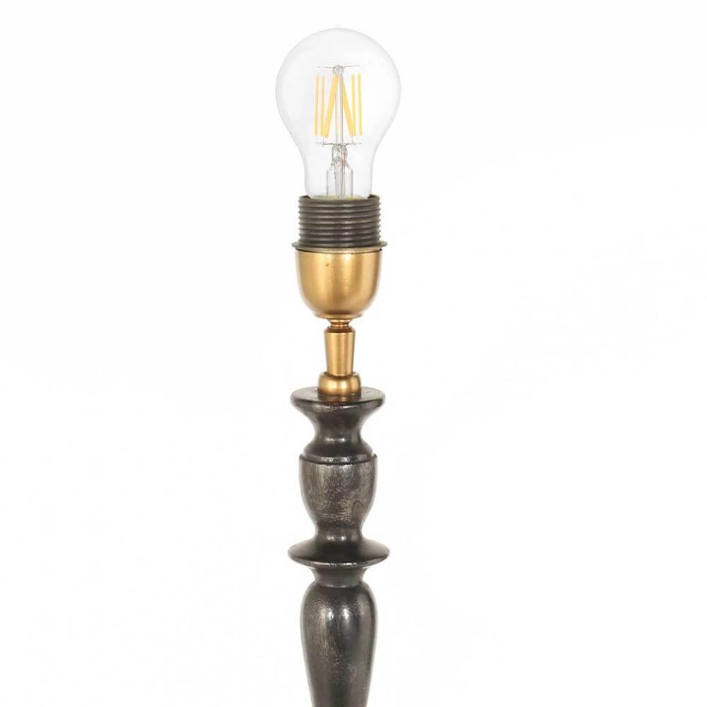 Tafellamp Bois zwart met kap lichtblauw Steinhauer 8712746175264