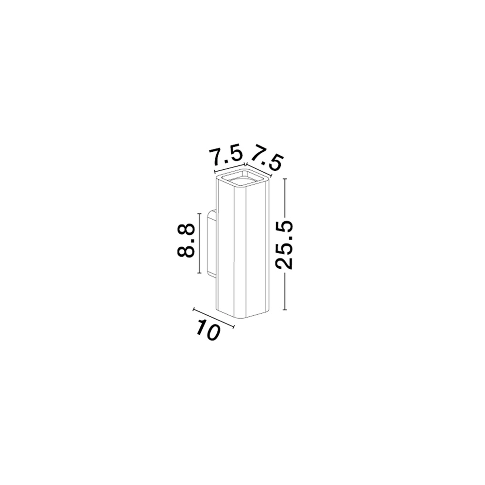 Vierkante wandlamp Serene wit Lyora 5212017479273