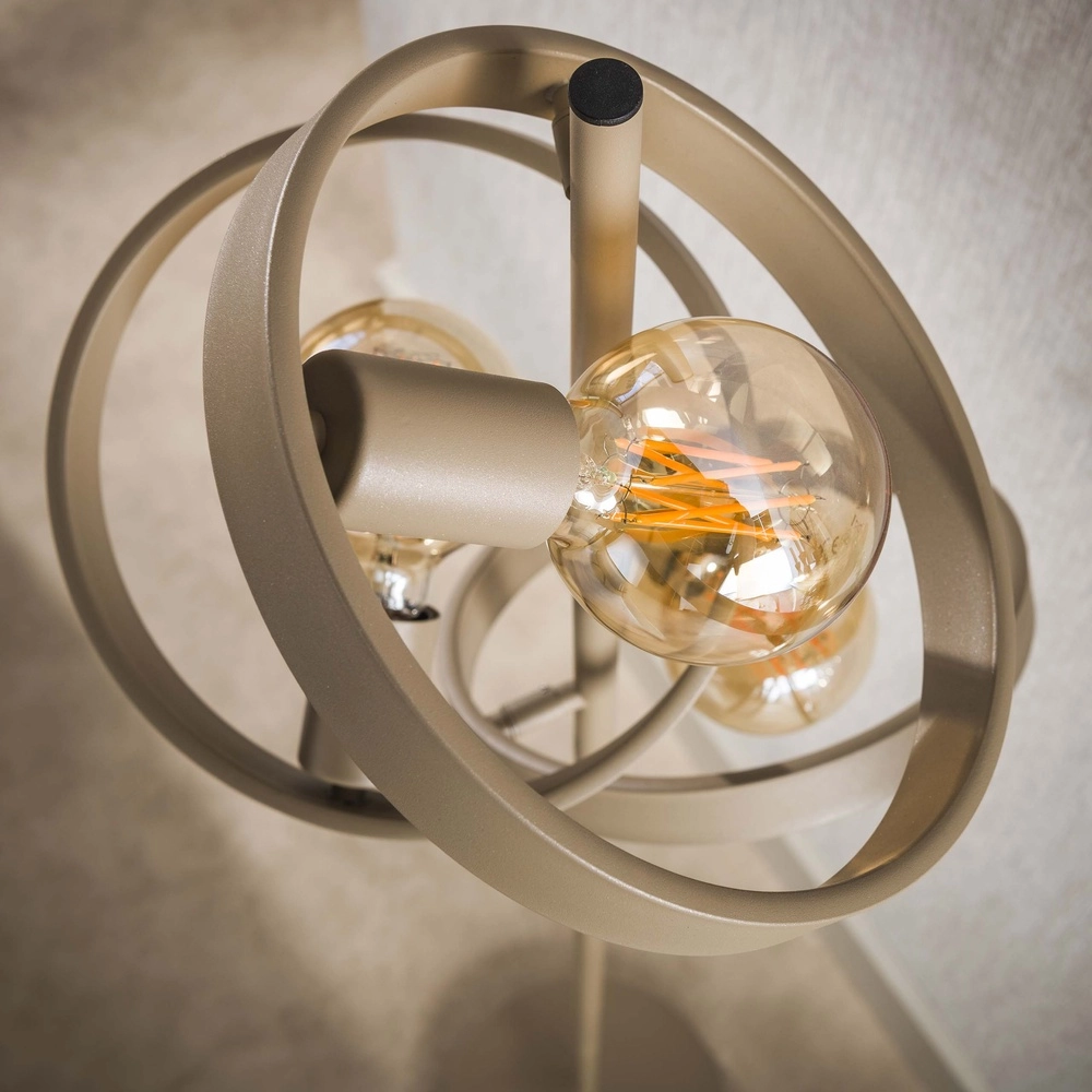 Ringen vloerlamp Hover 155cm hoog - zand Lyora 8716803513303