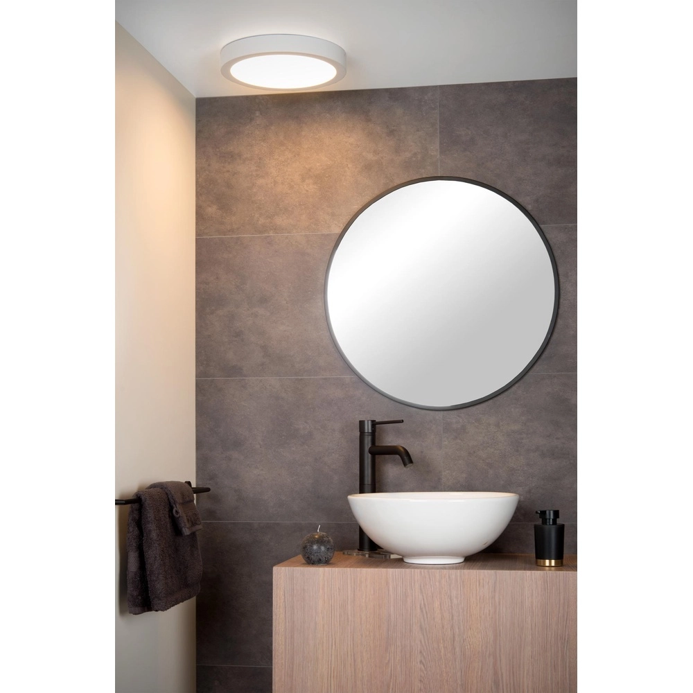Plafonniere Brice-Led Ø 30cm - IP44 wit