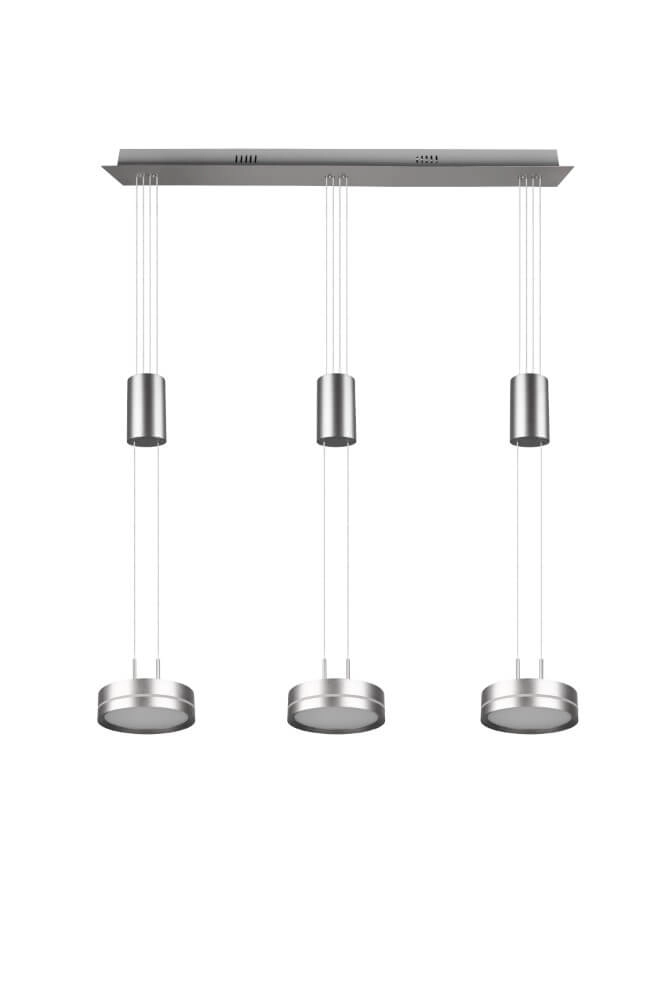 Hanglamp Franklin 3-lichts RVS Hanglamp Franklin 3-lichts RVS