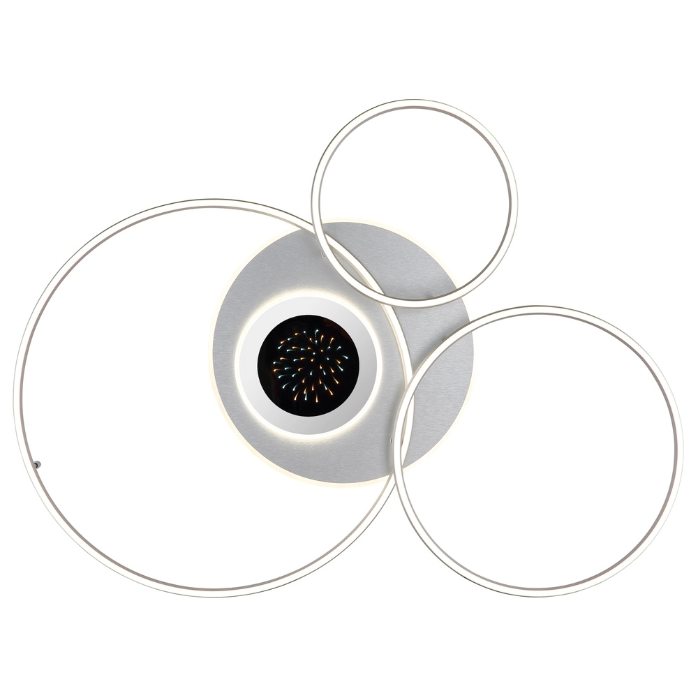 Moderne plafondlamp Johnson zilvergrijs Globo 9007371592548