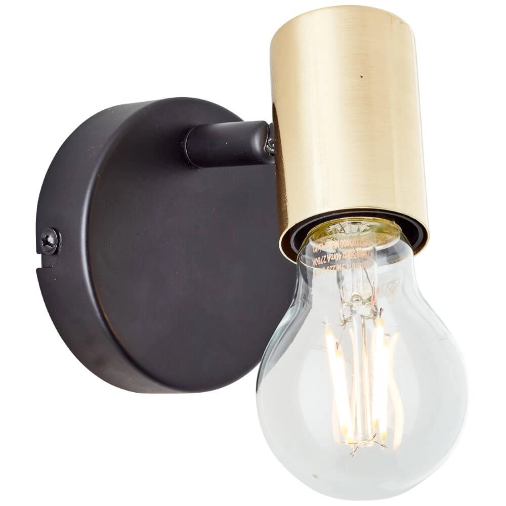 Wandlampje Kerry zwart met goud Brilliant 4004353409011