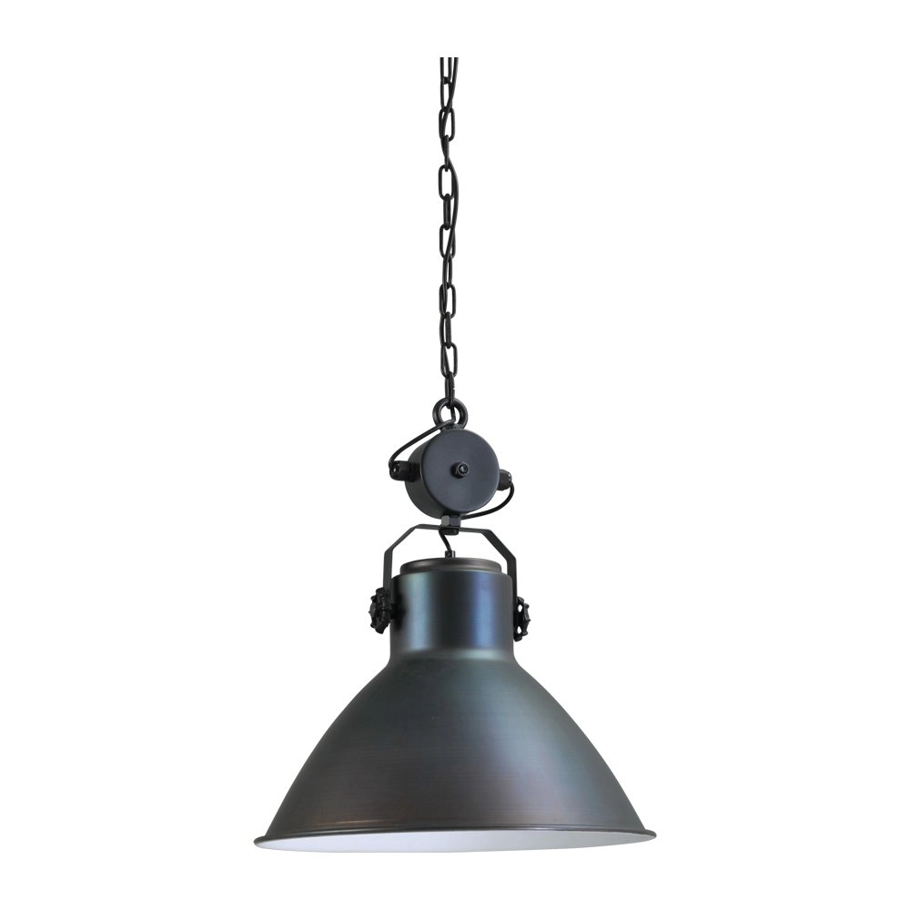 Stoere industrie hanglamp Industria 44 antraciet