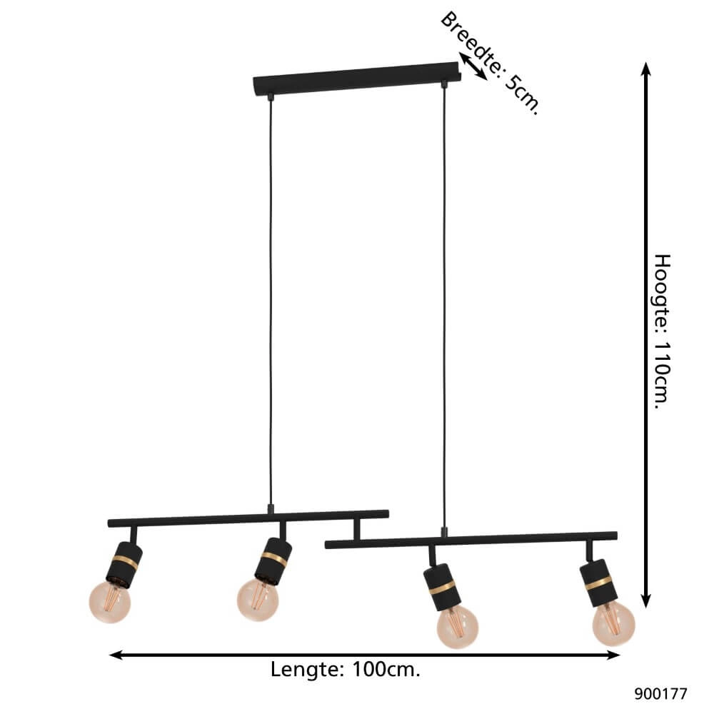 Chique hanglamp Lurone Eglo 9008606241132