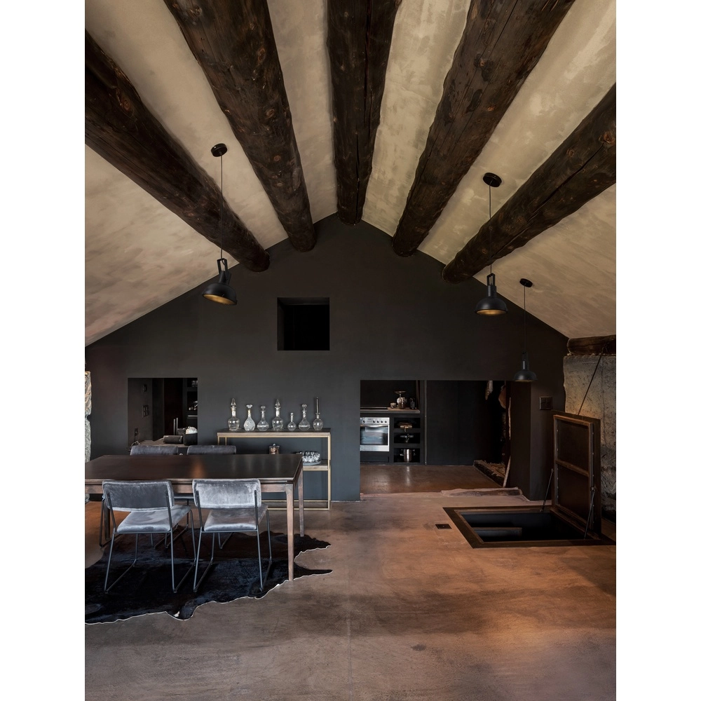 Hanglamp Ruvi 1-lichts zwart Lyora 5212017446329