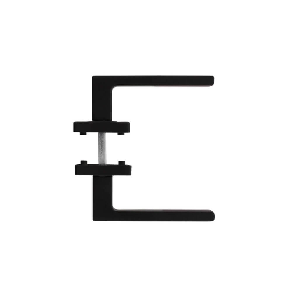 Strakke deurklink Hera vierkant rozet zwart Intersteel 8714186408711