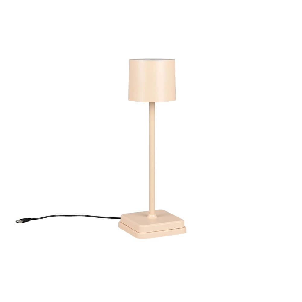 Oplaadbaar tafellampje Fernandez zandkleurig Trio 4017807642476