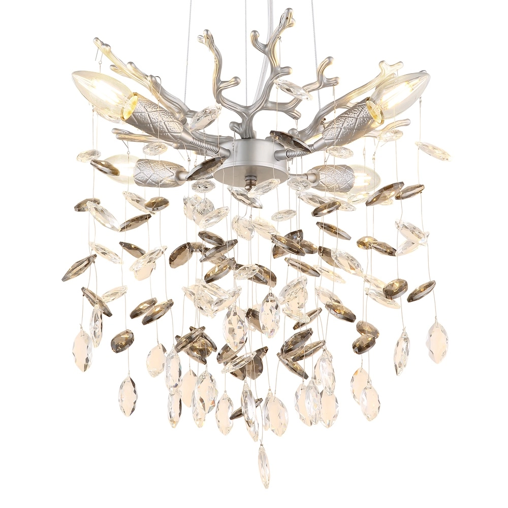 Hanglamp Queena zilvergrijs Ø 40cm Globo 9007371522675