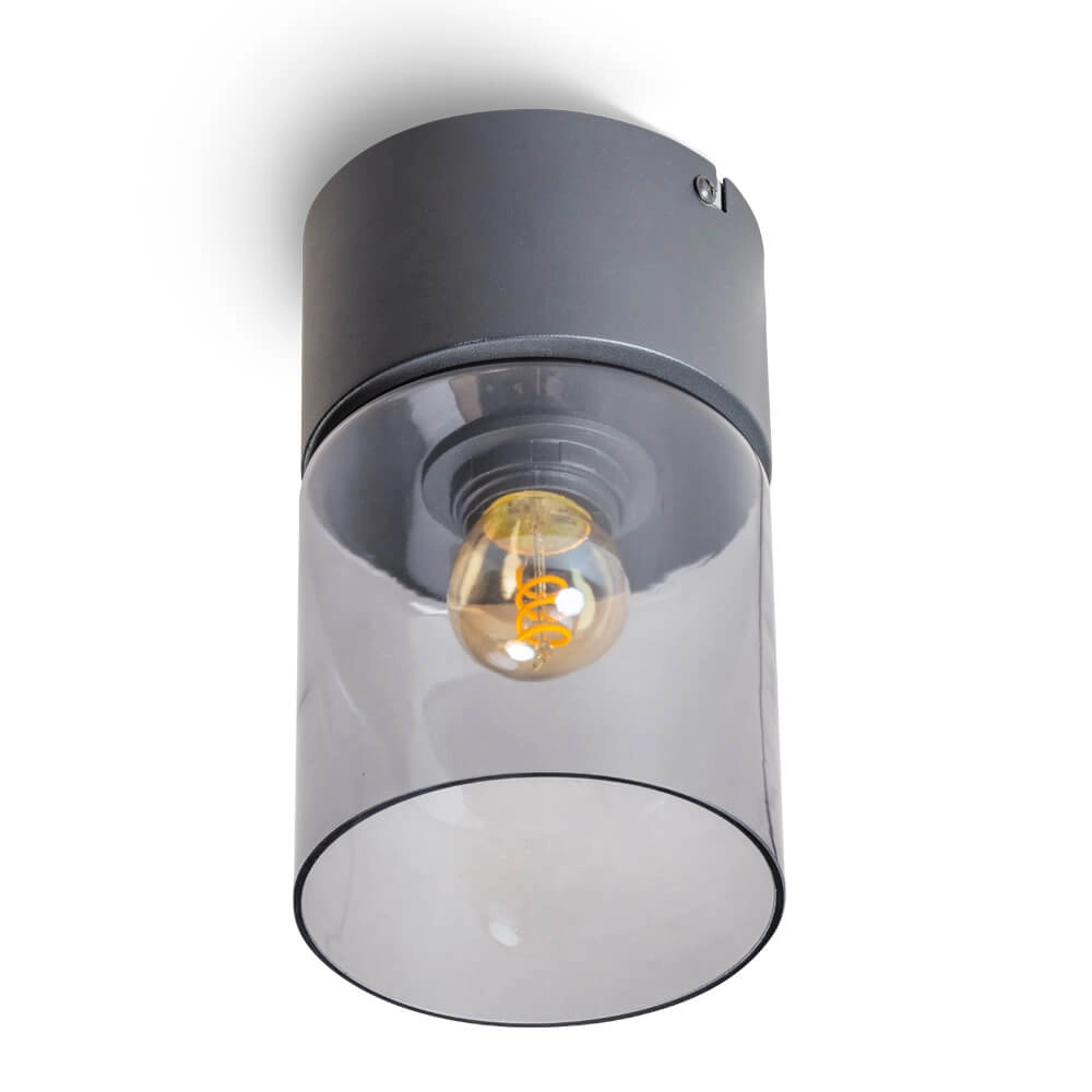 Glazen plafondlamp Sledge Glass smoke glas