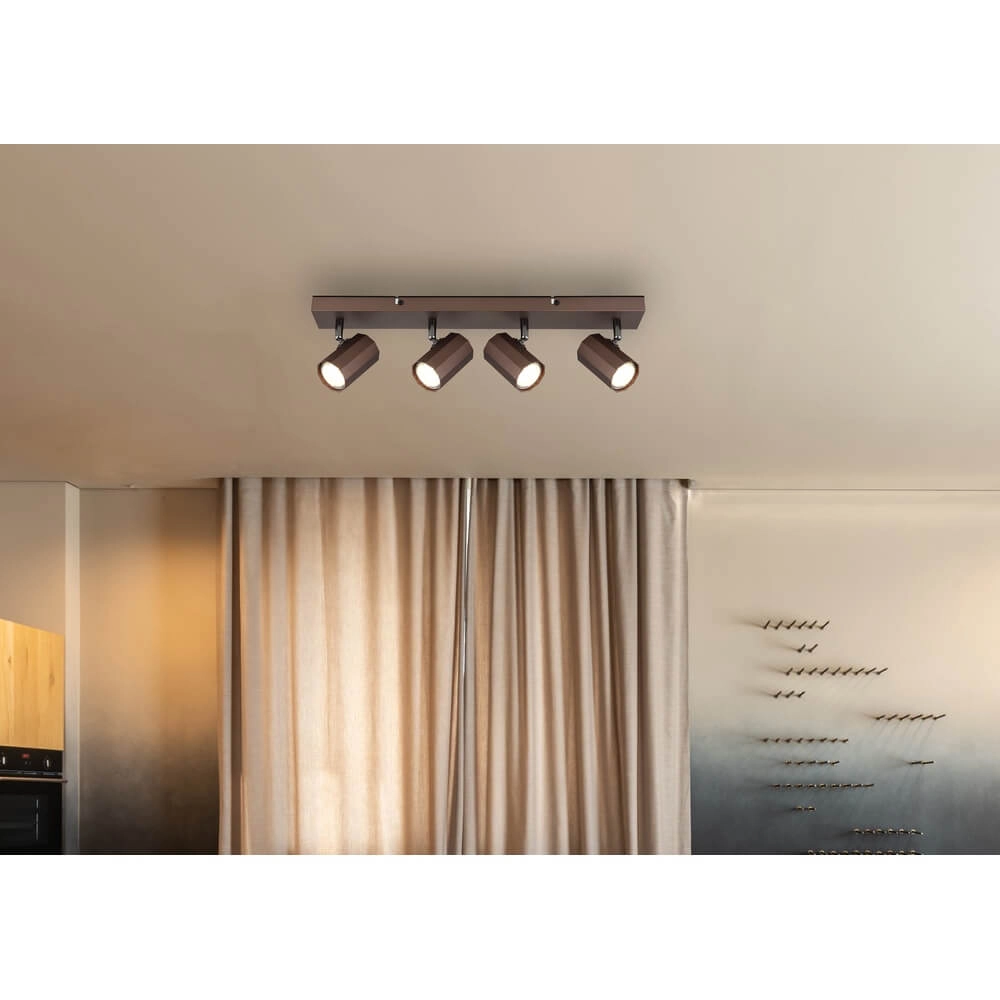 Bronzen plafondlamp James 4-lichts Globo 9007371456888