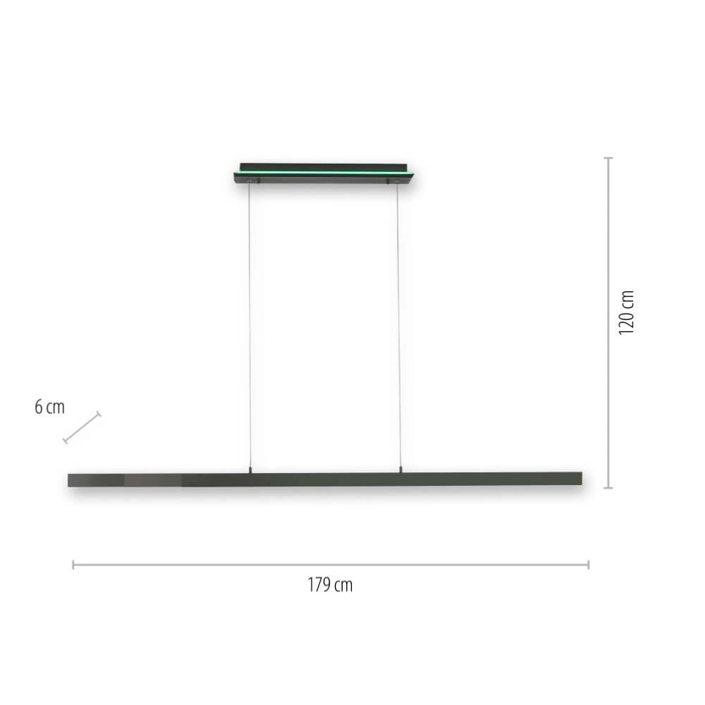 Moderne hanglamp Q-Arian antraciet Paul Neuhaus 4012248359846
