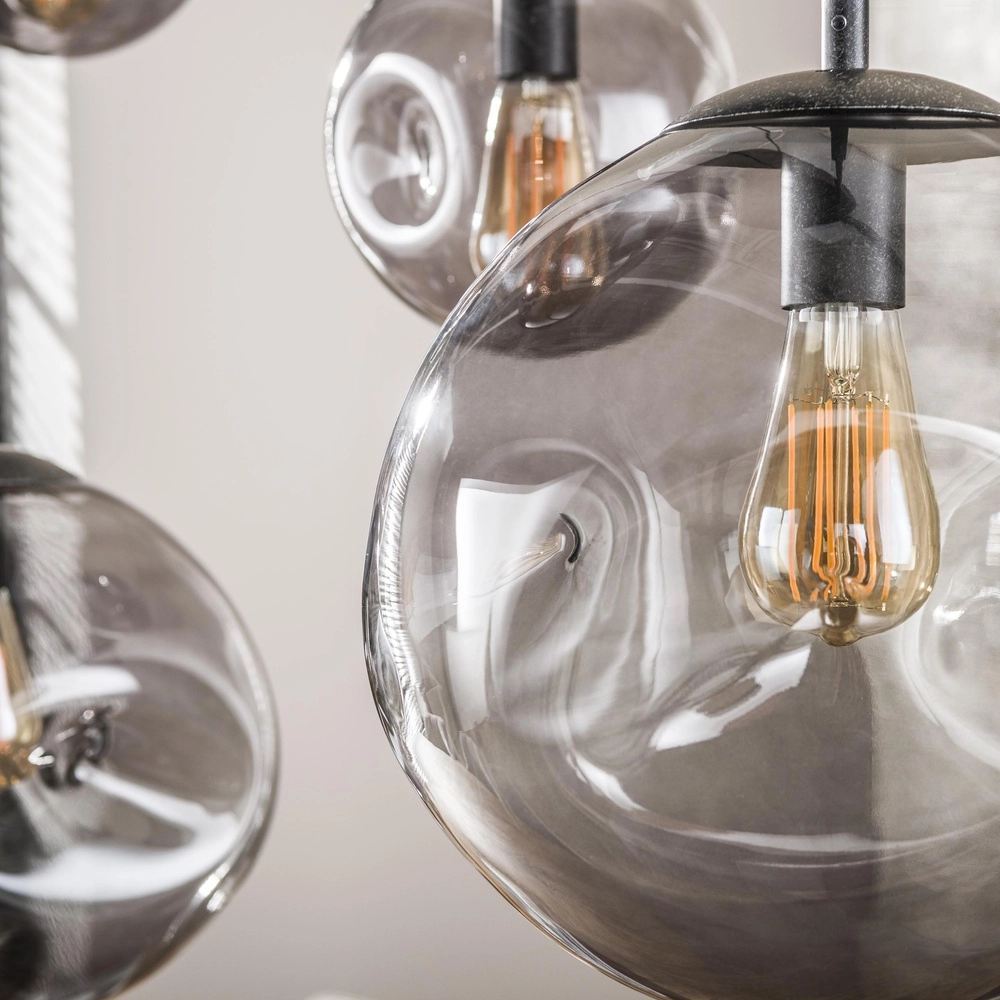 6-lichts hanglamp Stellar met organische plafondplaat Lyora 8716803511729