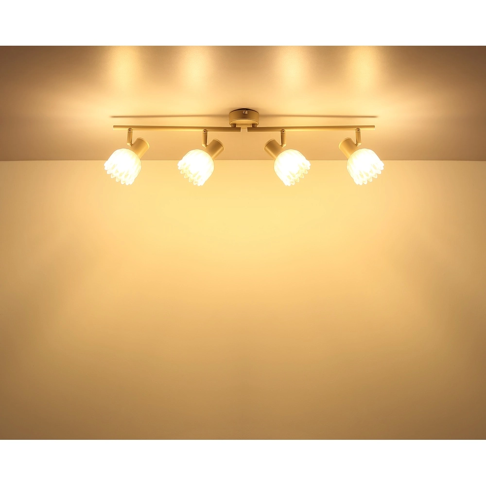 4-lichts plafondspot Planta zand bruin Globo 9007371575930