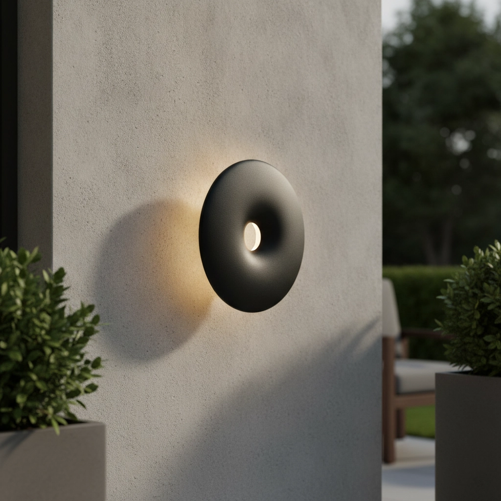 Unieke wandlamp Splash rond zwart