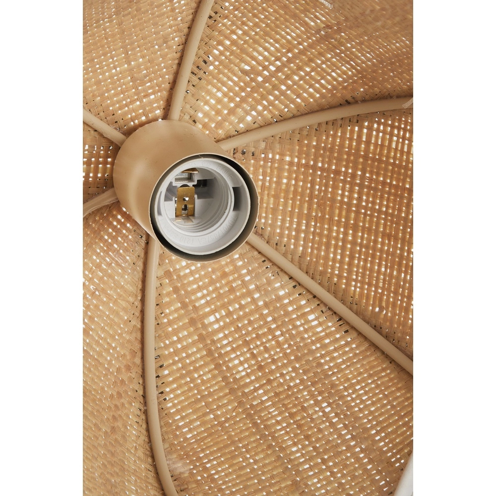 Japandi wandlamp Sulina zand raffia met groen Light & Living 8717807762421