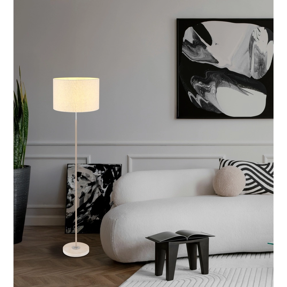 Vloerlamp Deleon zand bruin Ø 40cm Globo 9007371572908