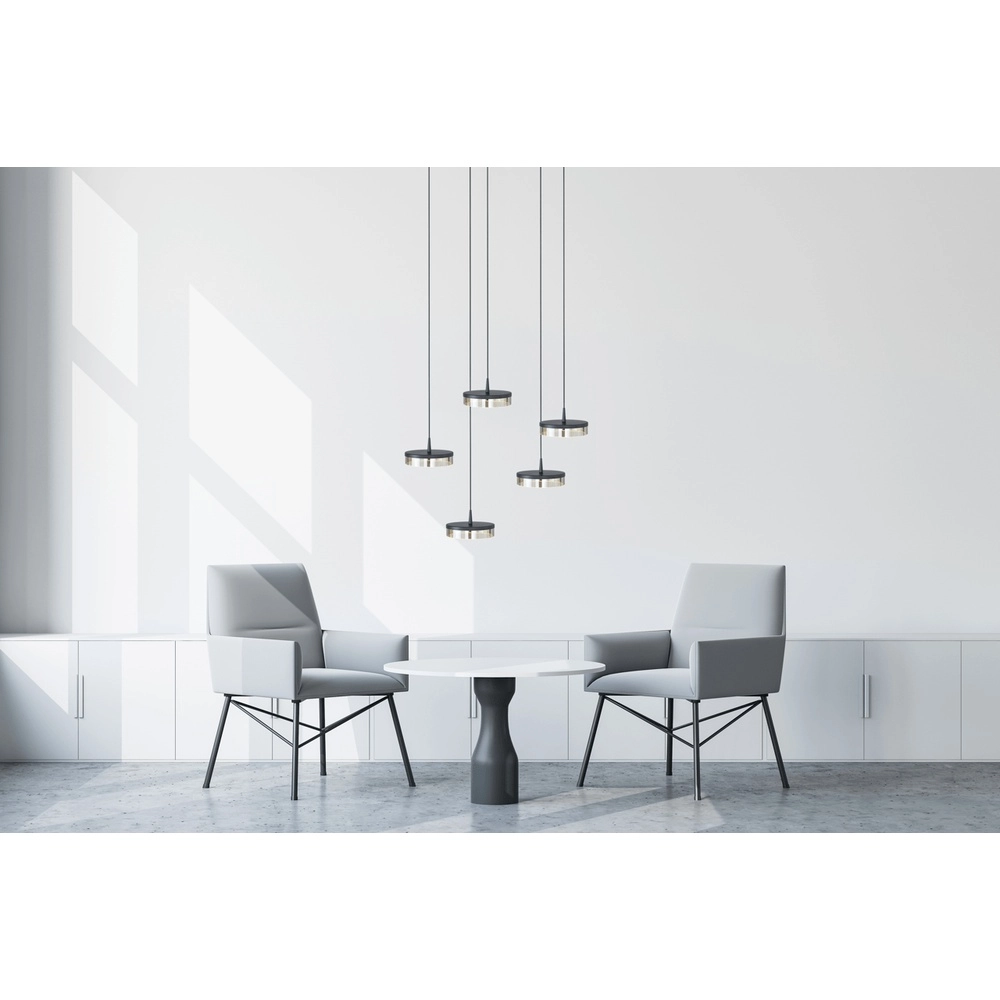 5-lichts hanglamp Imperia Ø 50cm zwart nikkel Masterlight 8718121352541