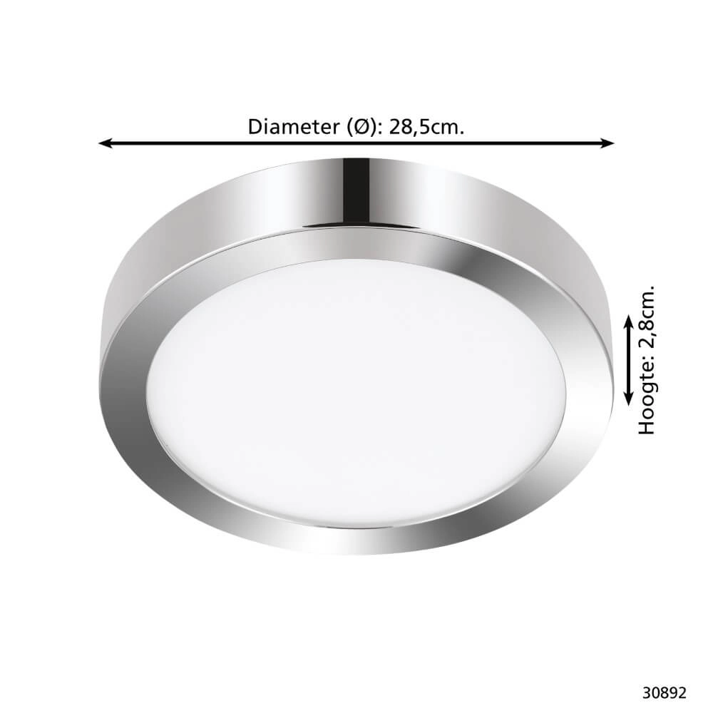 RVS badkamer plafondlamp Fueva 5 4000K Eglo 9002759308926