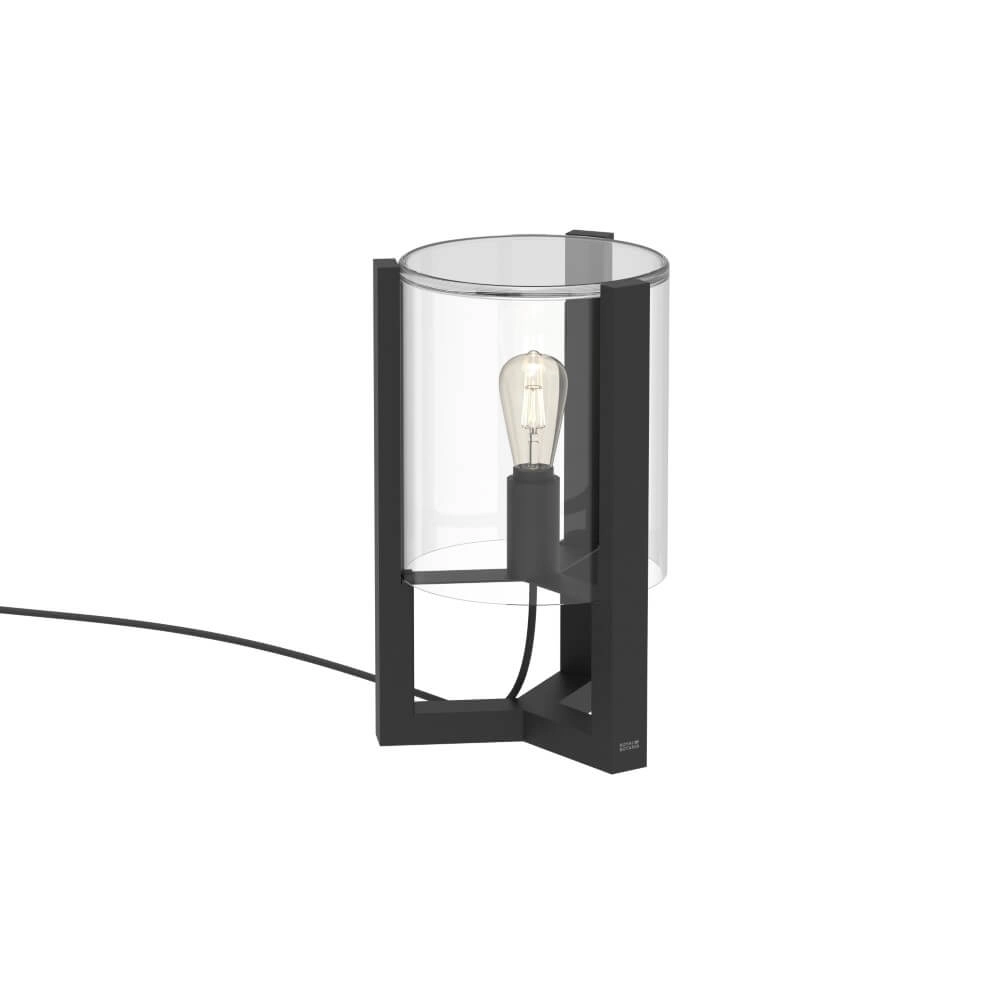 Tafellamp 45cm Tristar antraciet met helder glas Tafellamp 45cm Tristar antraciet met helder glas