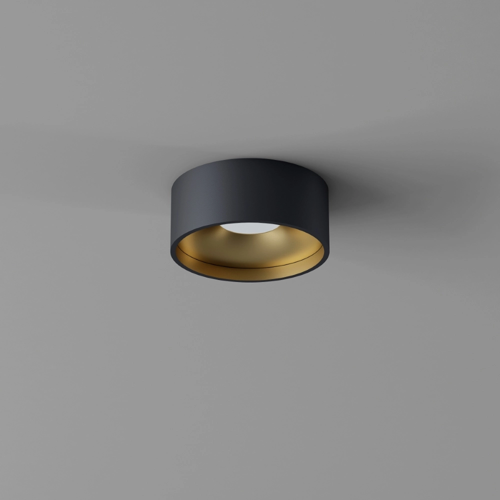 Badkamer plafondlamp Oran Ø 12cm - Zwart/goud Artdelight 8720701103900