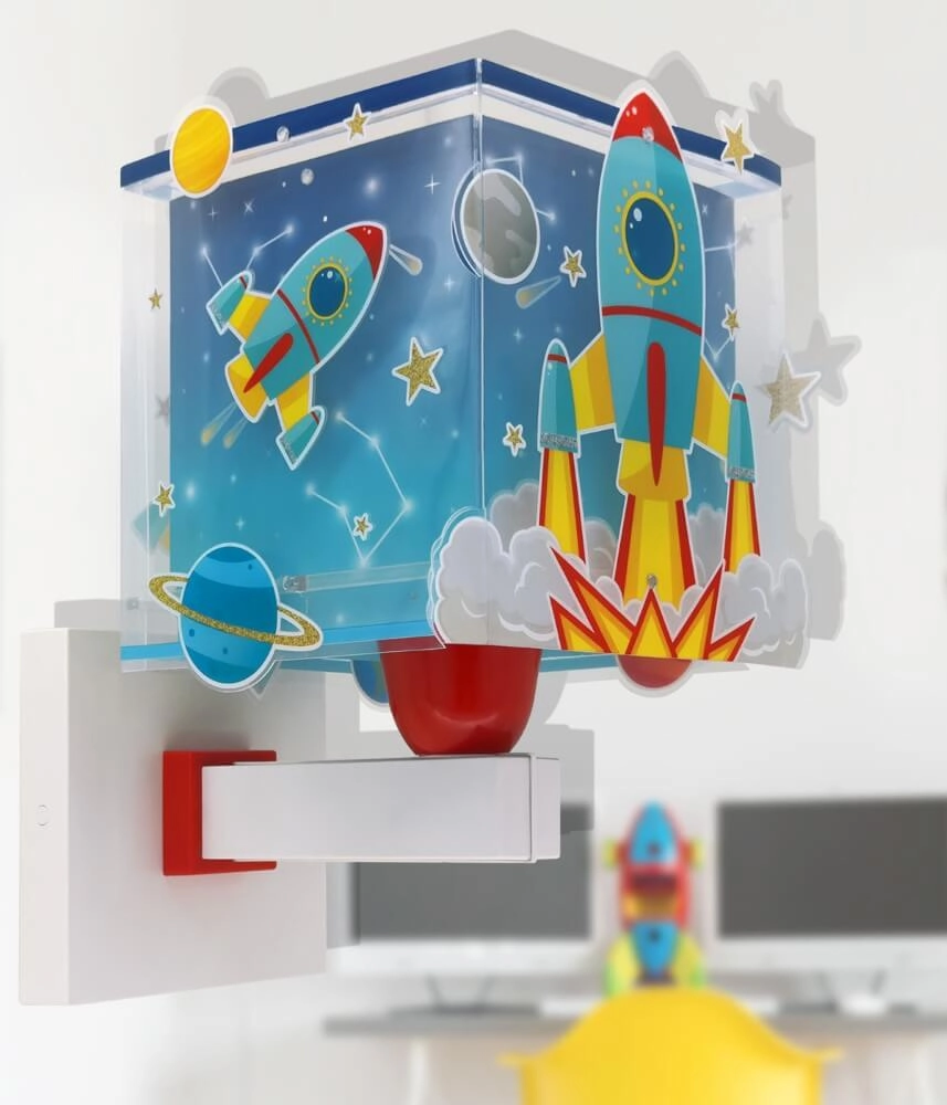 Wandlampje Rocket blauw met wit Dalber 8420406633596