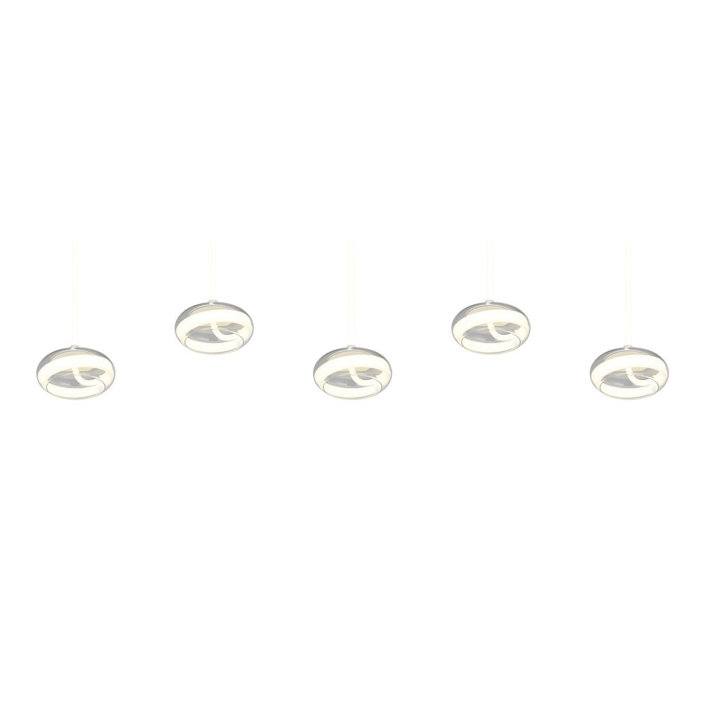 5-lichts design hanglamp Tarsia wit Trio 4017807683400