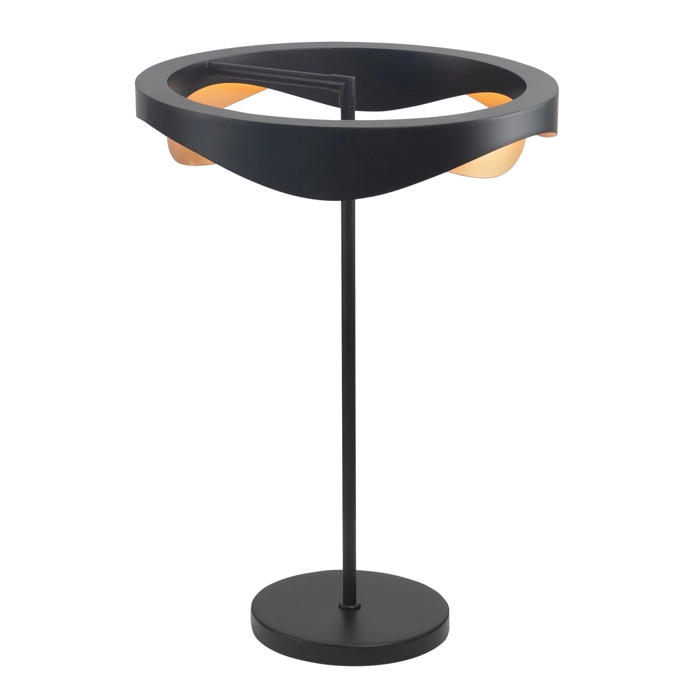 Design tafellamp Ascoli zwart met goud Ø 36cm