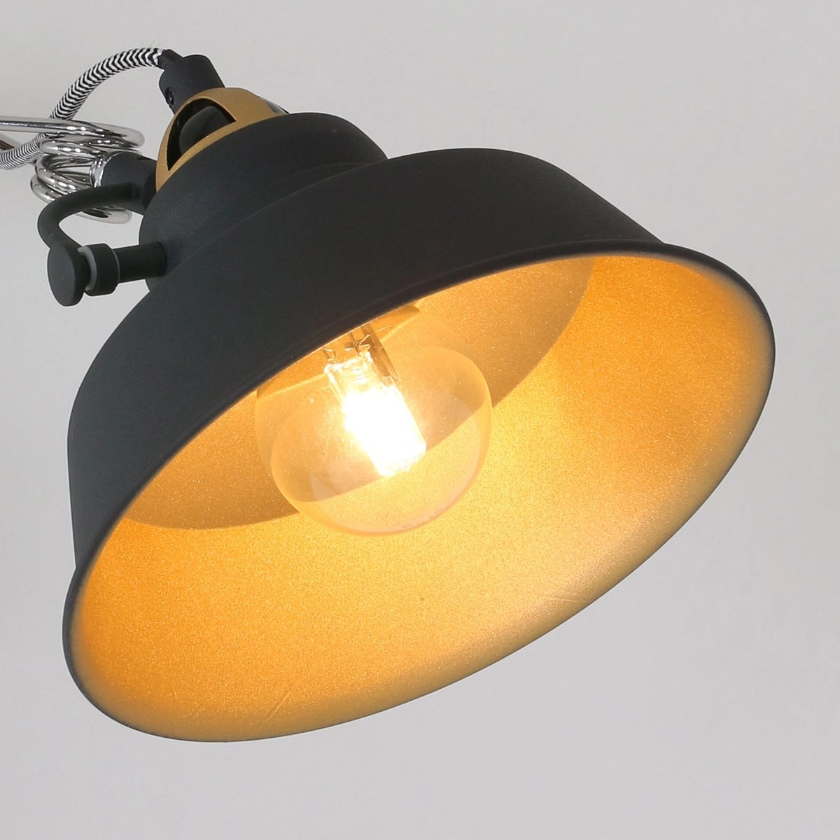 Wandlamp Mexlite zwart met goud Steinhauer 8712746114720