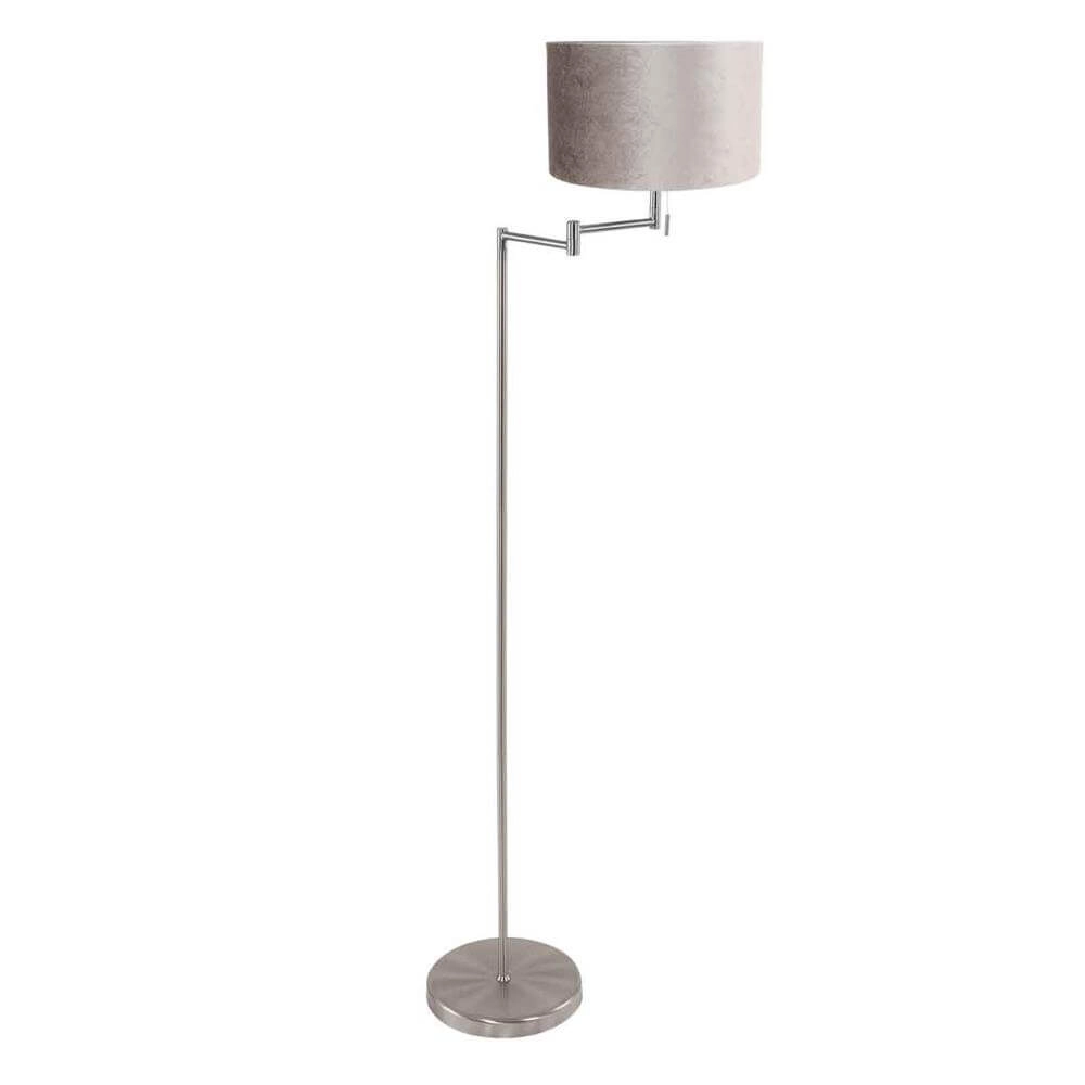 Vloerlamp Bella metaal met zilvere kap Vloerlamp Bella metaal met zilvere kap