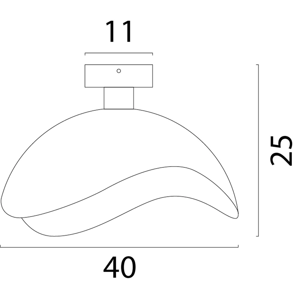 Design plafondlamp Volta Ø 40cm - golvend - cacao Masterlight 8718121395753