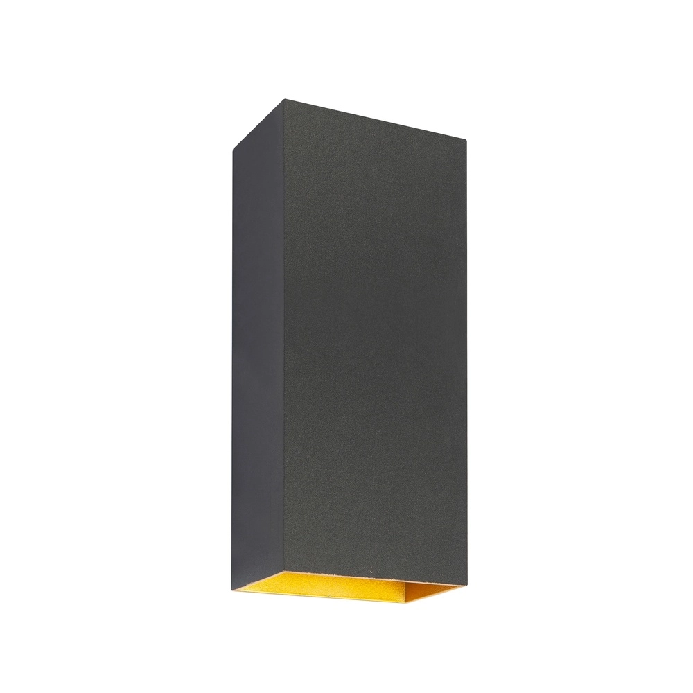 Design opbouwspot Eros Up Down zwart met goud
