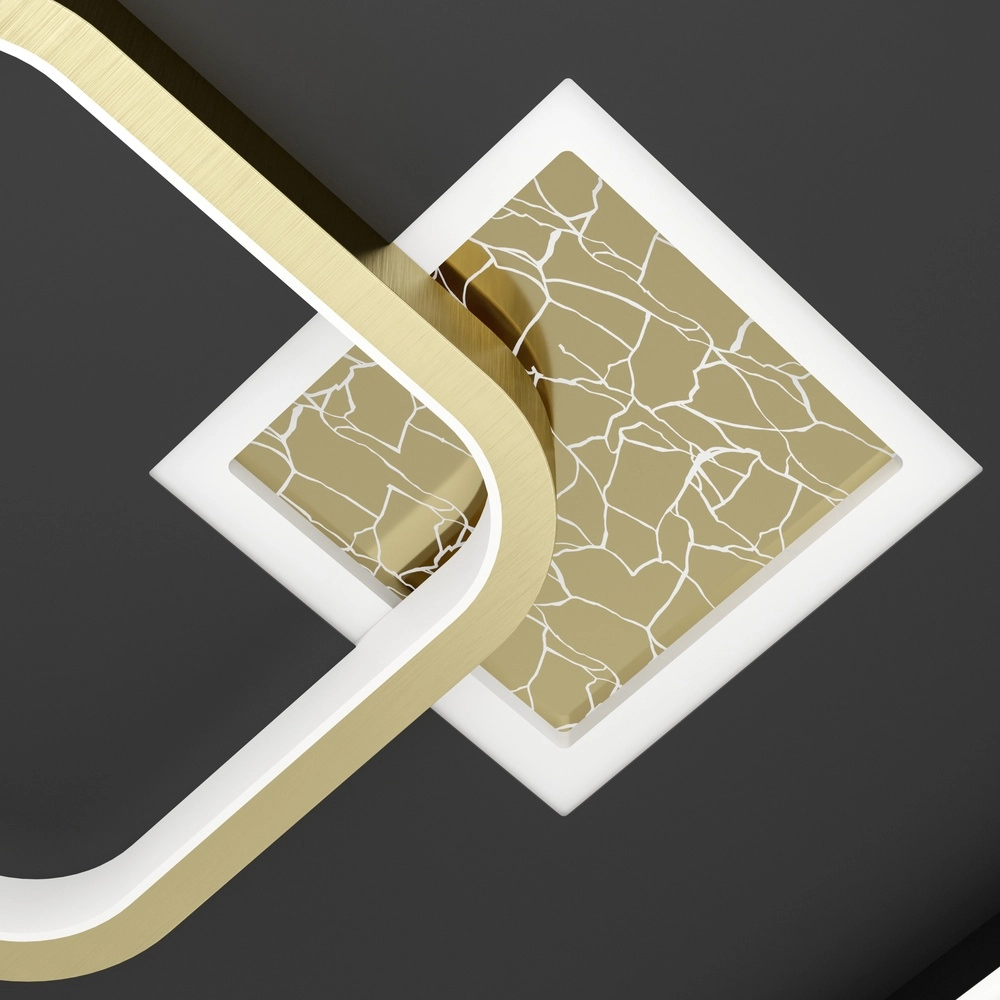 Design plafondlamp Tiriolo led - zwart met goud - 38x38cm Eglo 9008606316373