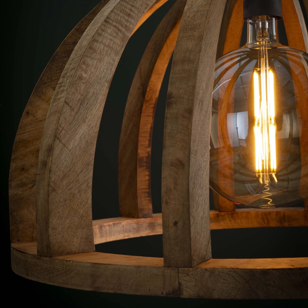 Houten eettafel hanglamp Orba Ø 60cm - E27 Lyora 8716803513211