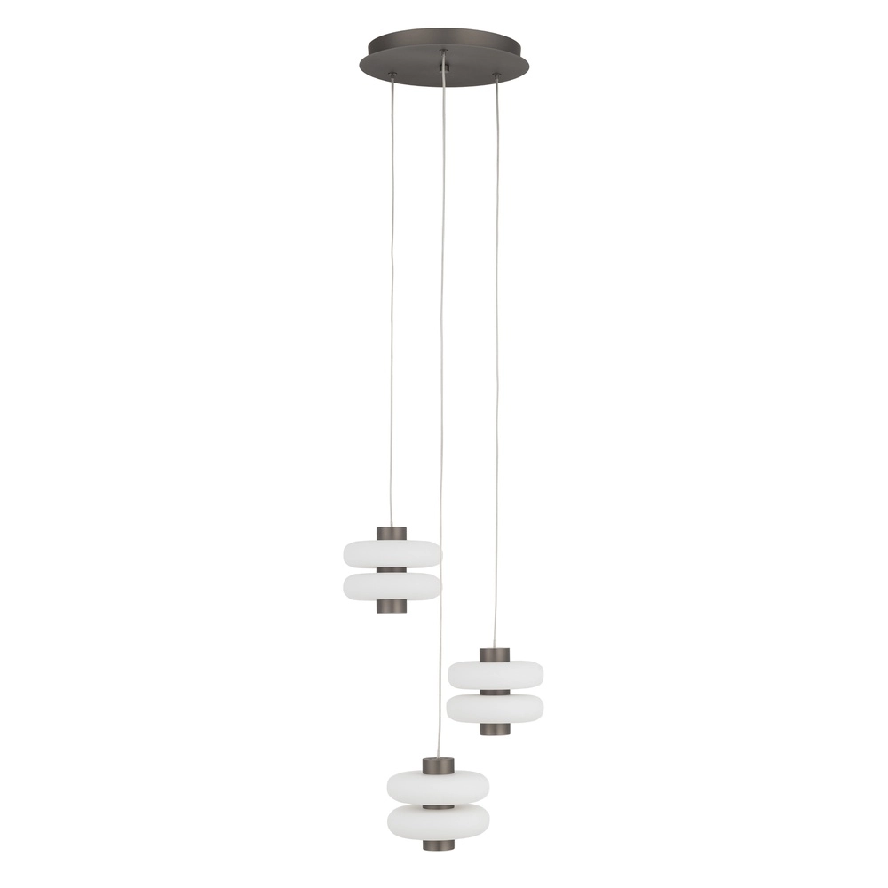 Design hanglamp Lunari Led 3-lichts grijs