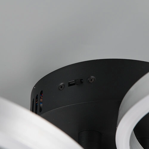 Gekrulde led plafondlamp Caruso RVS - Ø 65,5cm Trio 4017807612974