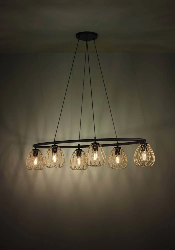 Eetkamer draad hanglamp Jazminia 1 6-lichts Stars of Light 9008606221455