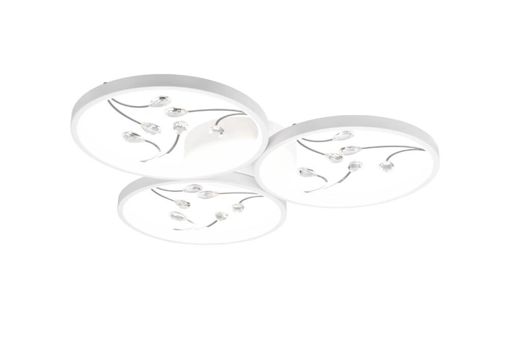 Witte led plafonnière Groovy 3-lichts Trio 4017807541830