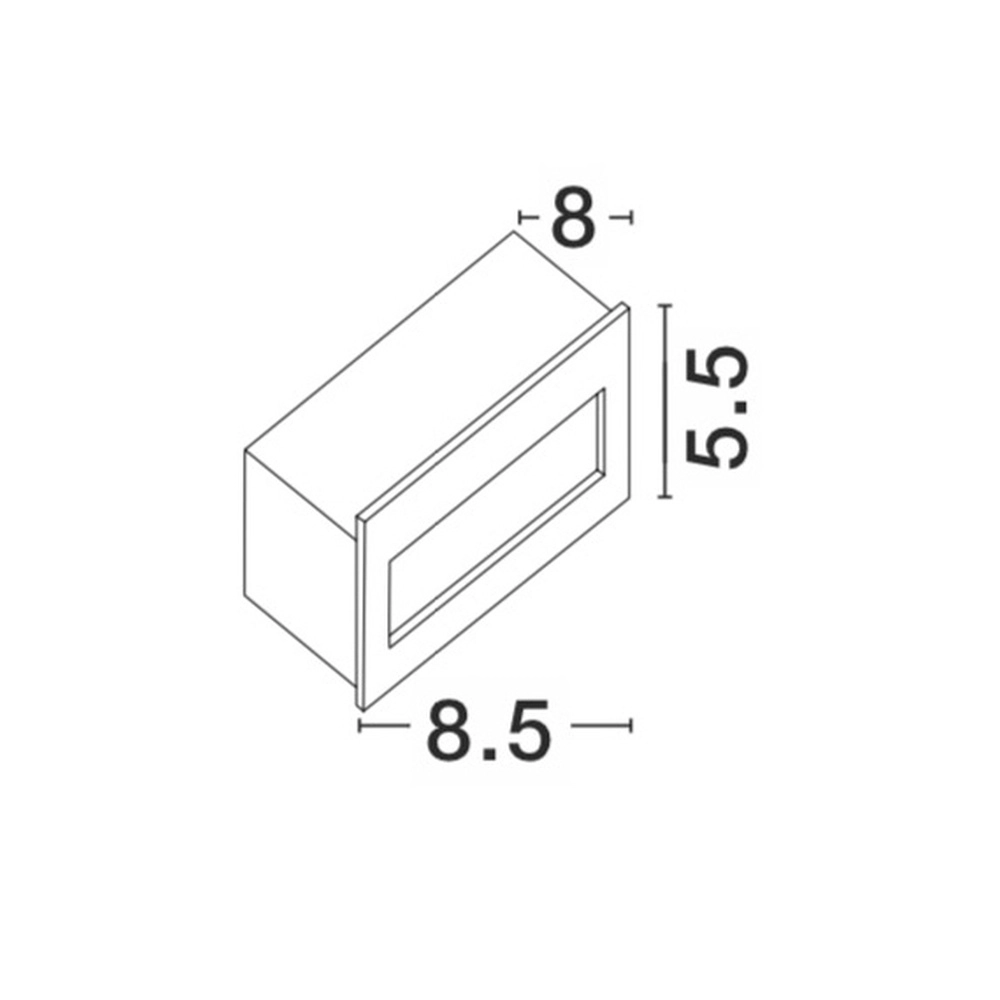 Inbouwlamp Krypton wit 8,5cm Lyora 5212017409348